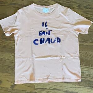 Sezane Il Fait Chaud T-shirt - Sézane X G.kero Peach / Blue - Size M